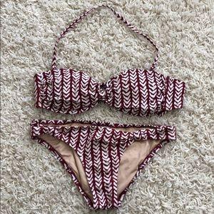 JCrew bandeau bikini set